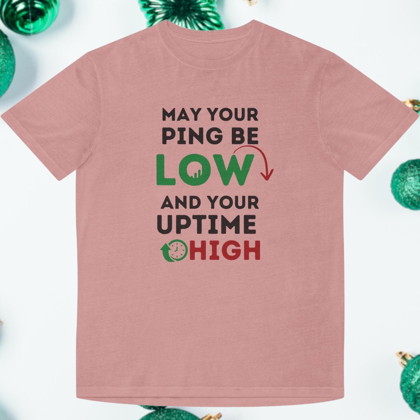 May Your Ping Be Low and Your Uptime High: The Ultimate Christmas Meme Shirt for Developers