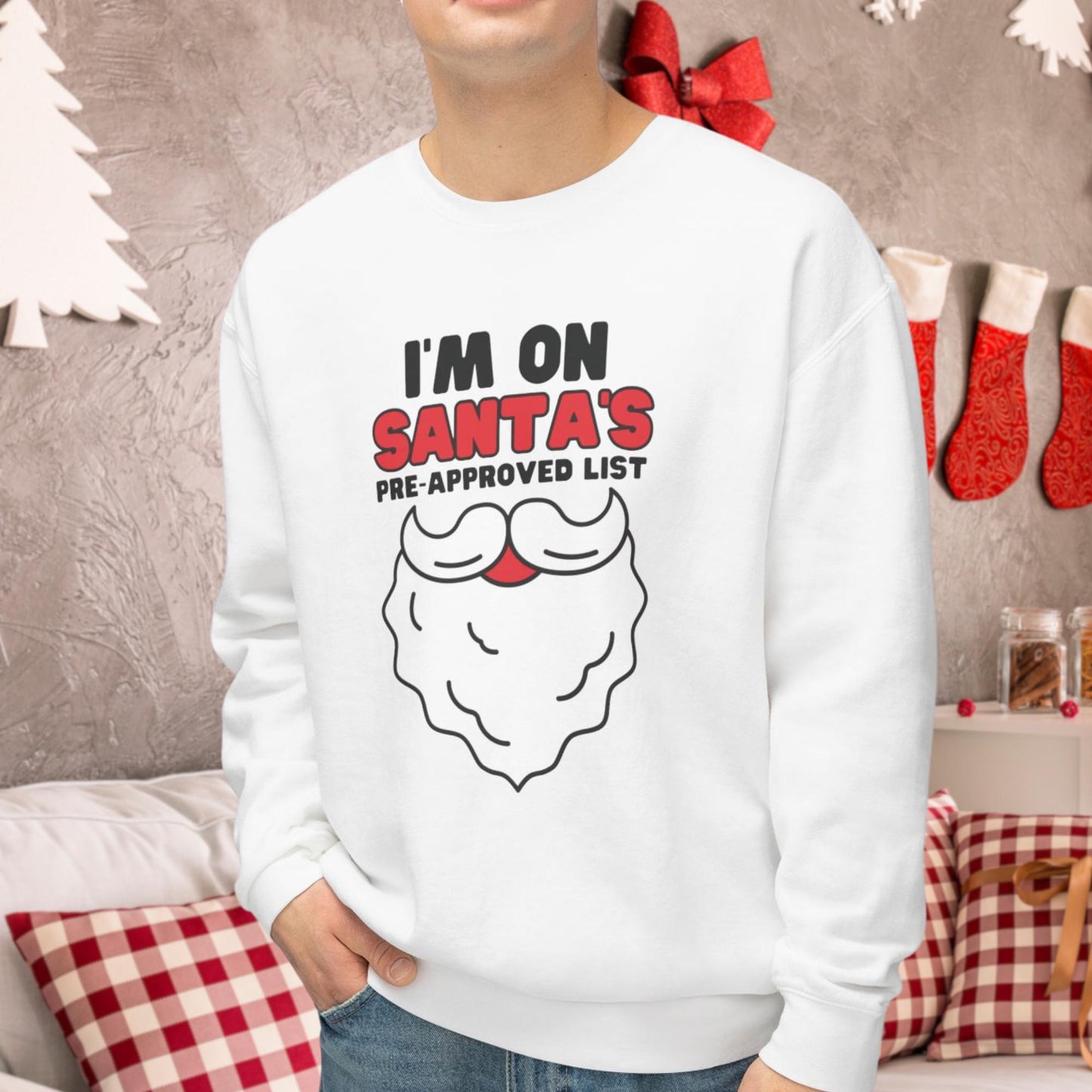 Im on Santas Pre-Approved List: Funny Christmas Tee for Rude X-Mas Spirit