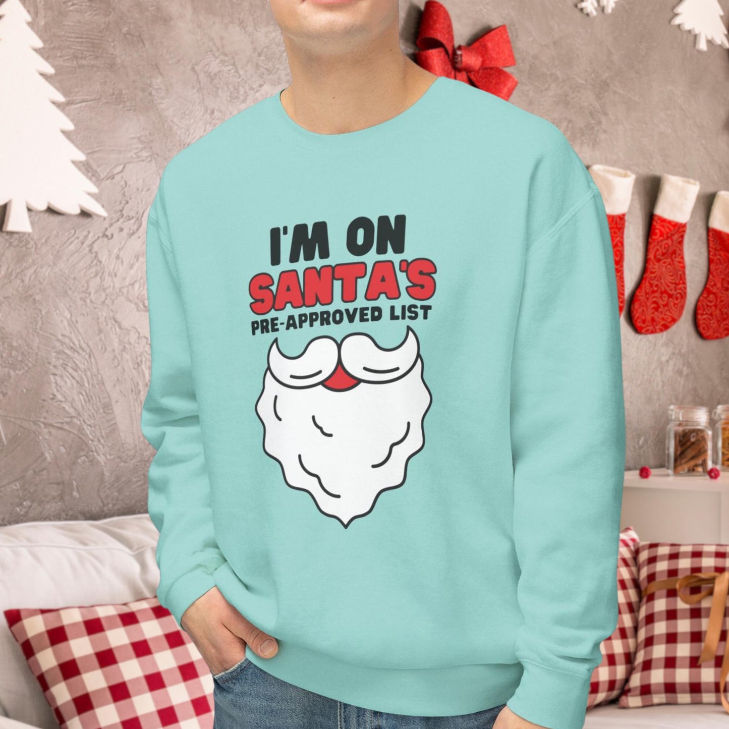 Im on Santas Pre-Approved List: Funny Christmas Tee for Rude X-Mas Spirit