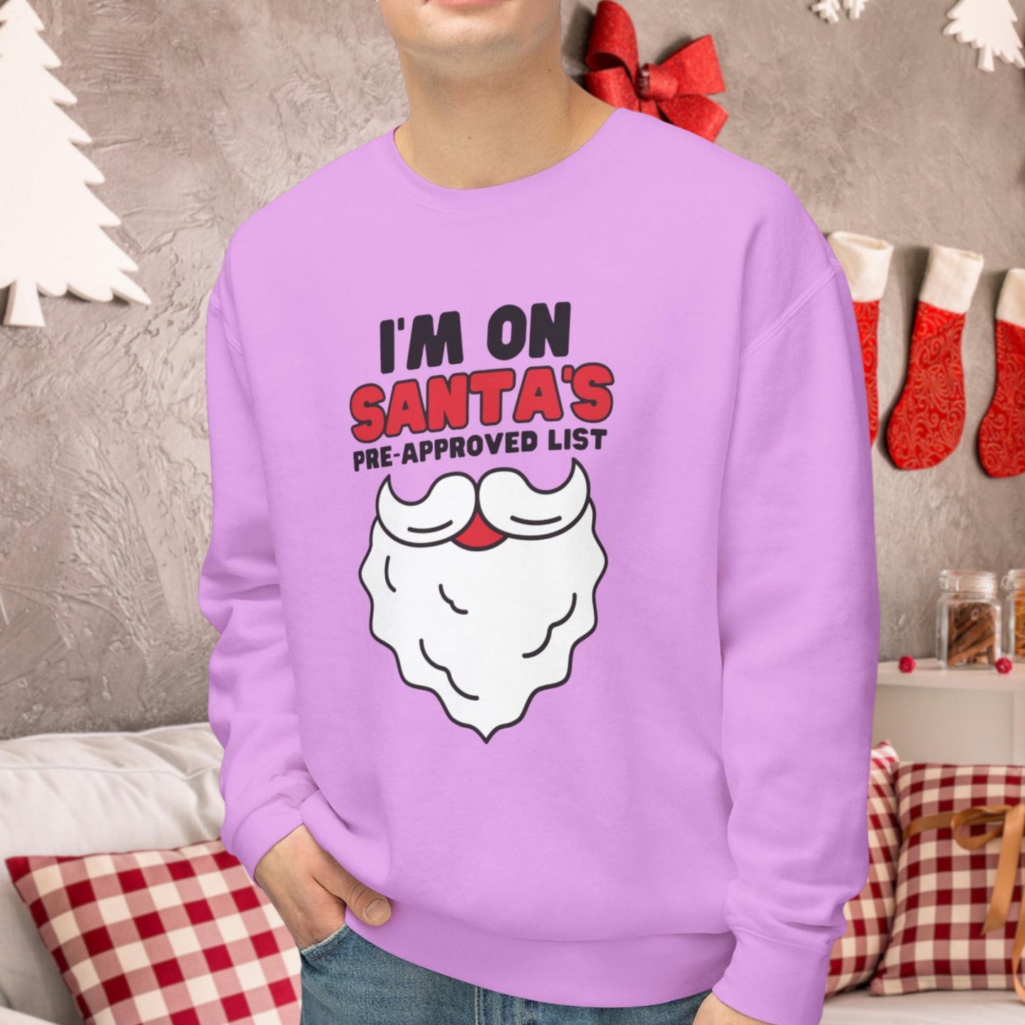 Im on Santas Pre-Approved List: Funny Christmas Tee for Rude X-Mas Spirit