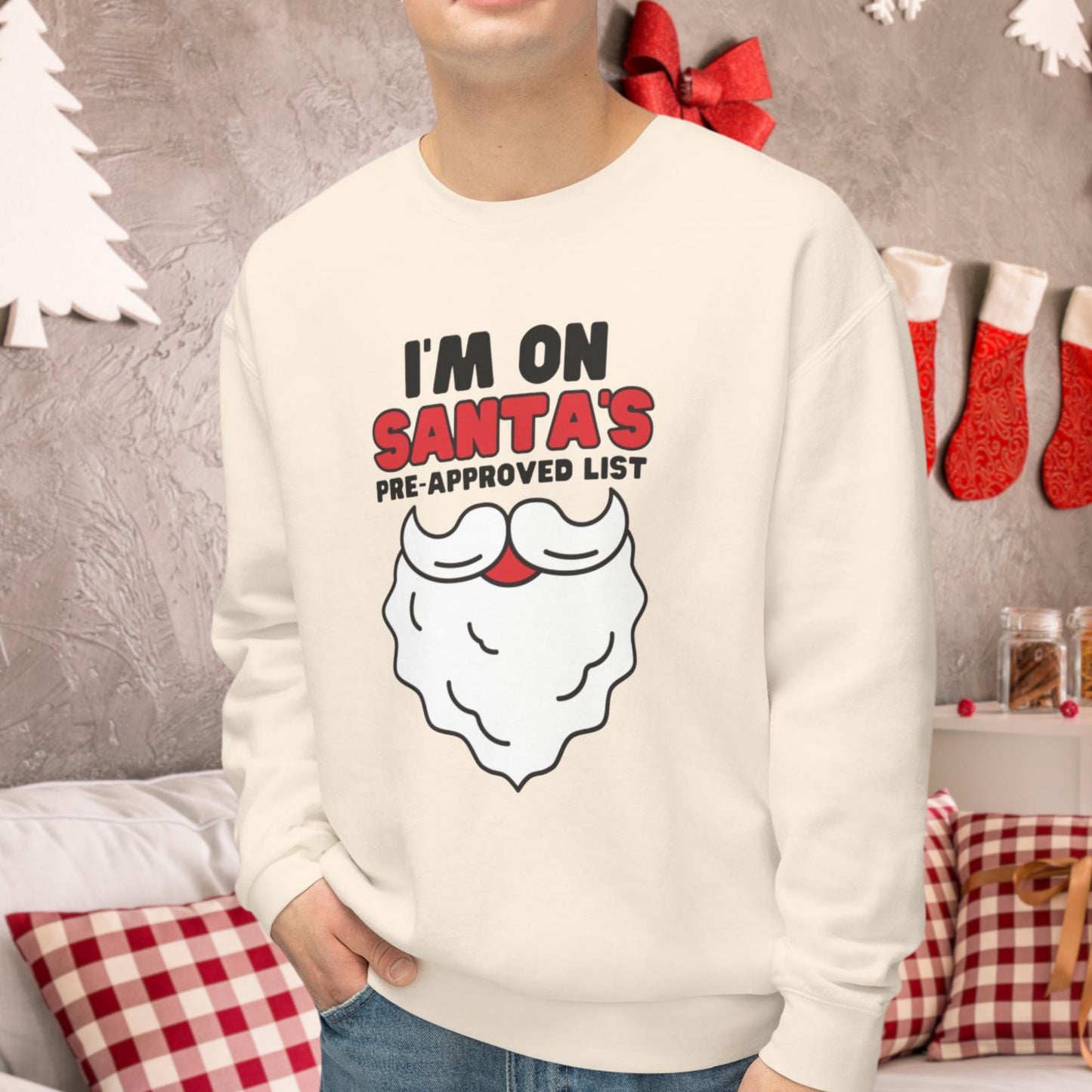 Im on Santas Pre-Approved List: Funny Christmas Tee for Rude X-Mas Spirit