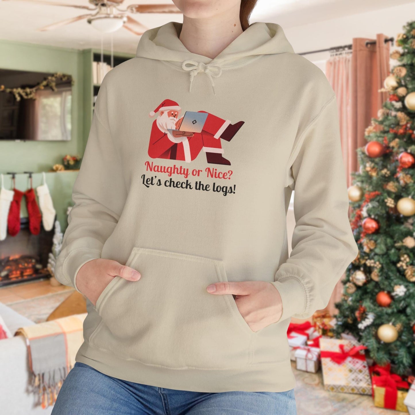 Naughty or Nice? Lets Check the Logs | Funny IT Christmas Shirt