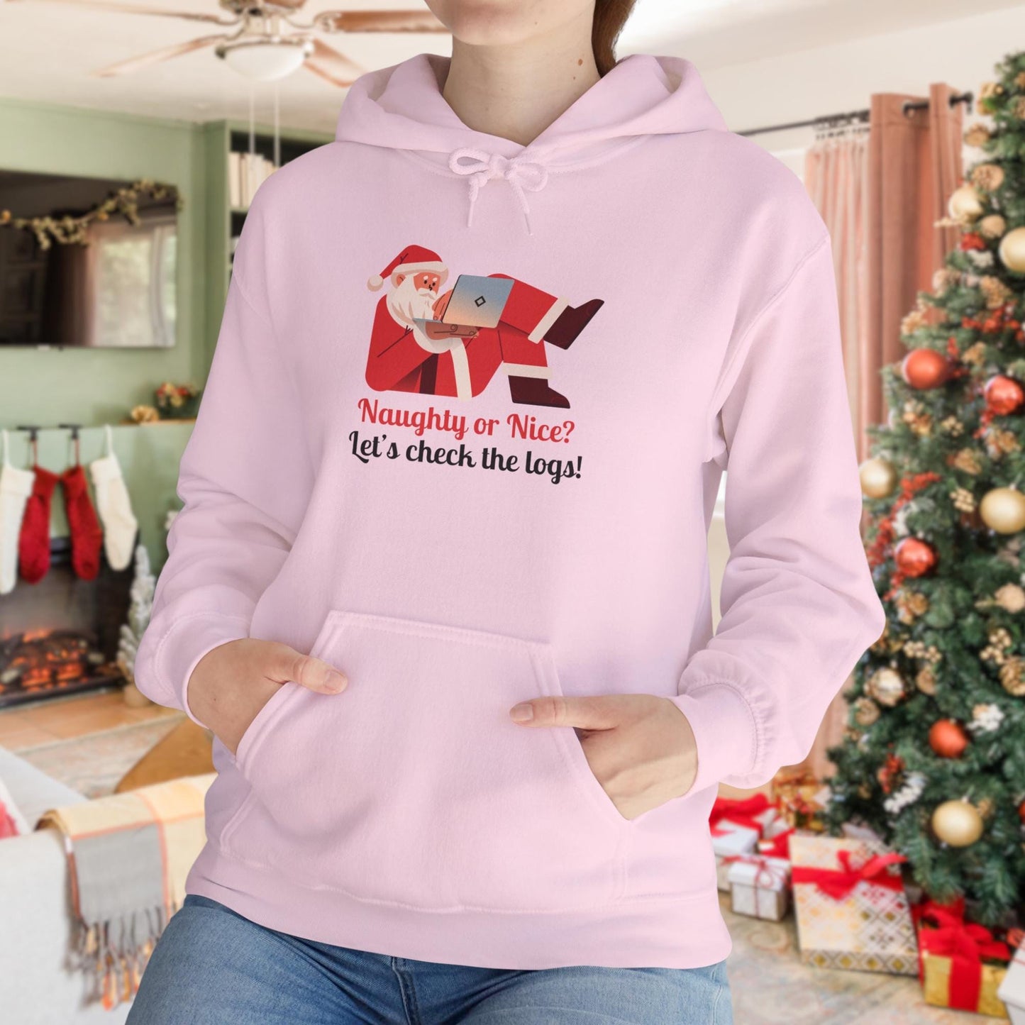 Naughty or Nice? Lets Check the Logs | Funny IT Christmas Shirt