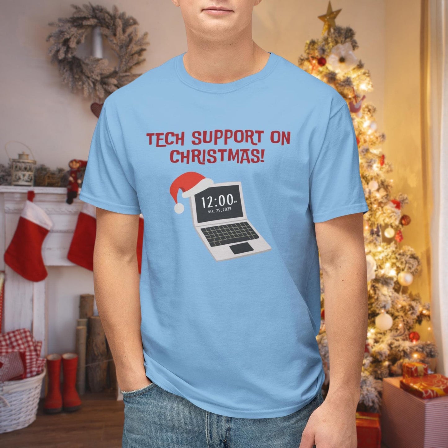 Tech Support on Christmas Ugly Xmas Sweater | Because Santa Can't Fix This!