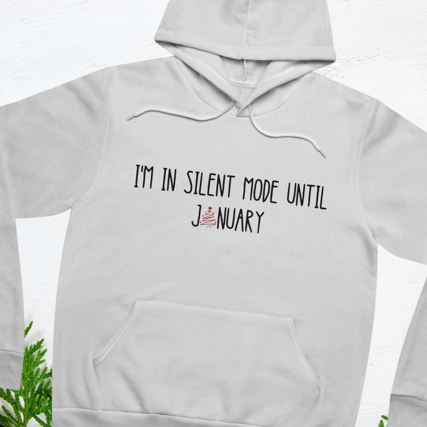 I'm in Silent Mode Until January Funny Christmas Tech T-Shirt | Perfect Holiday Gift for IT Enthusiasts