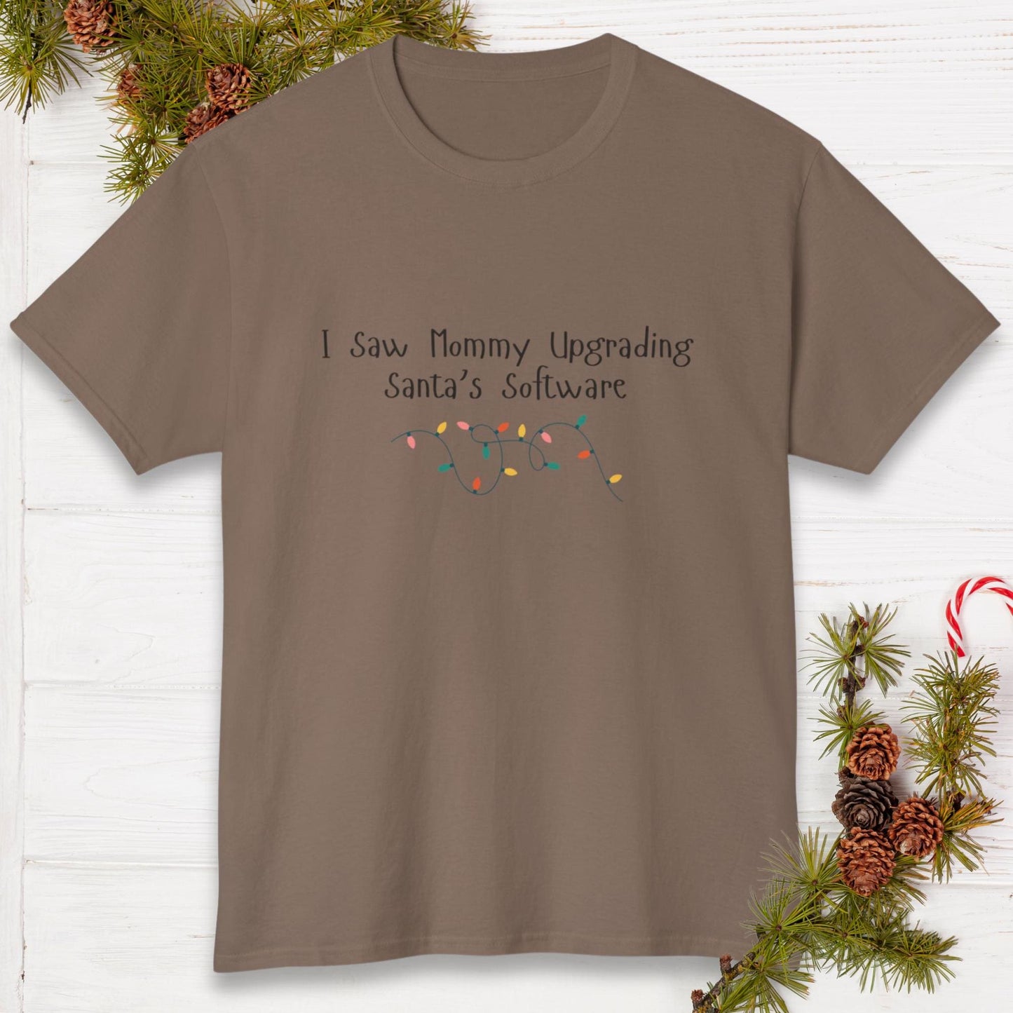 I Saw Mommy Upgrading Santas Software | The Ultimate Holiday Shirt for Merry Minis