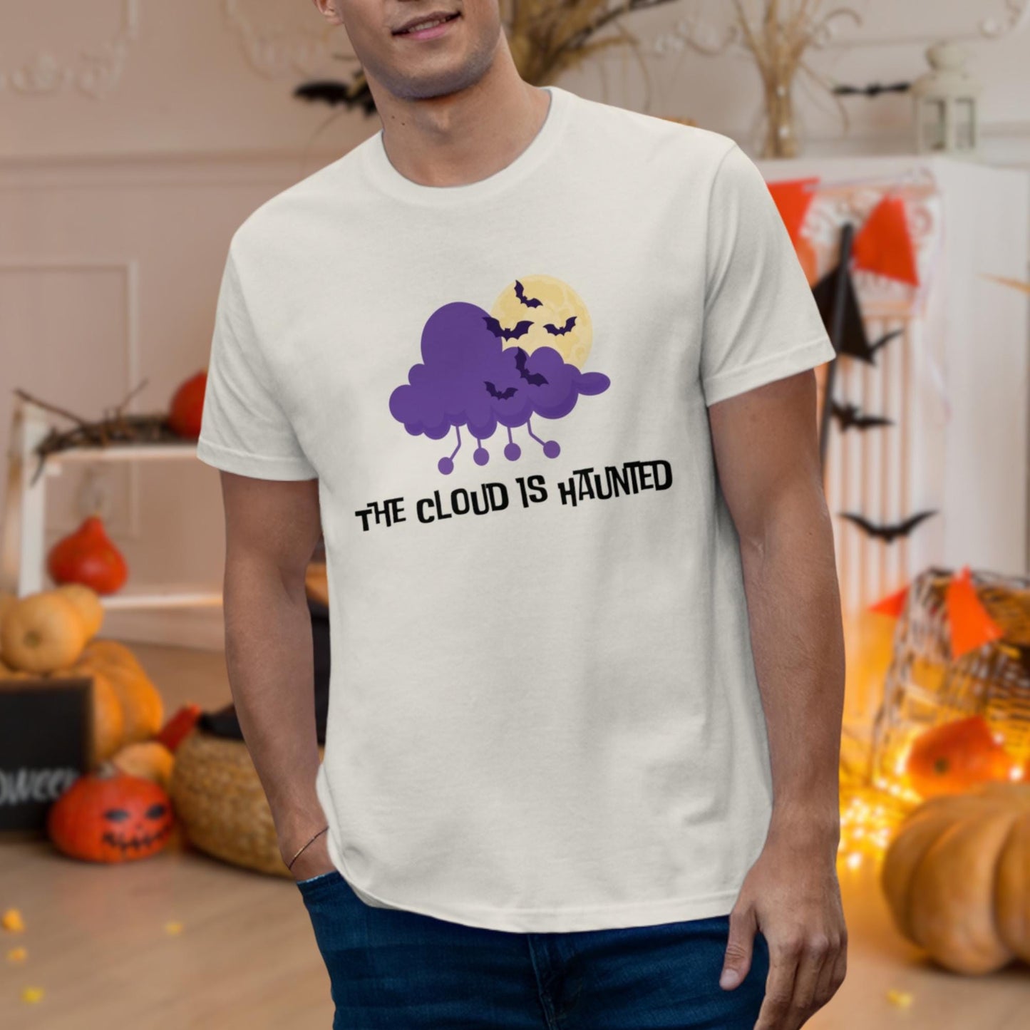 The Cloud is Haunted: Spooky Coding Humor T-Shirt