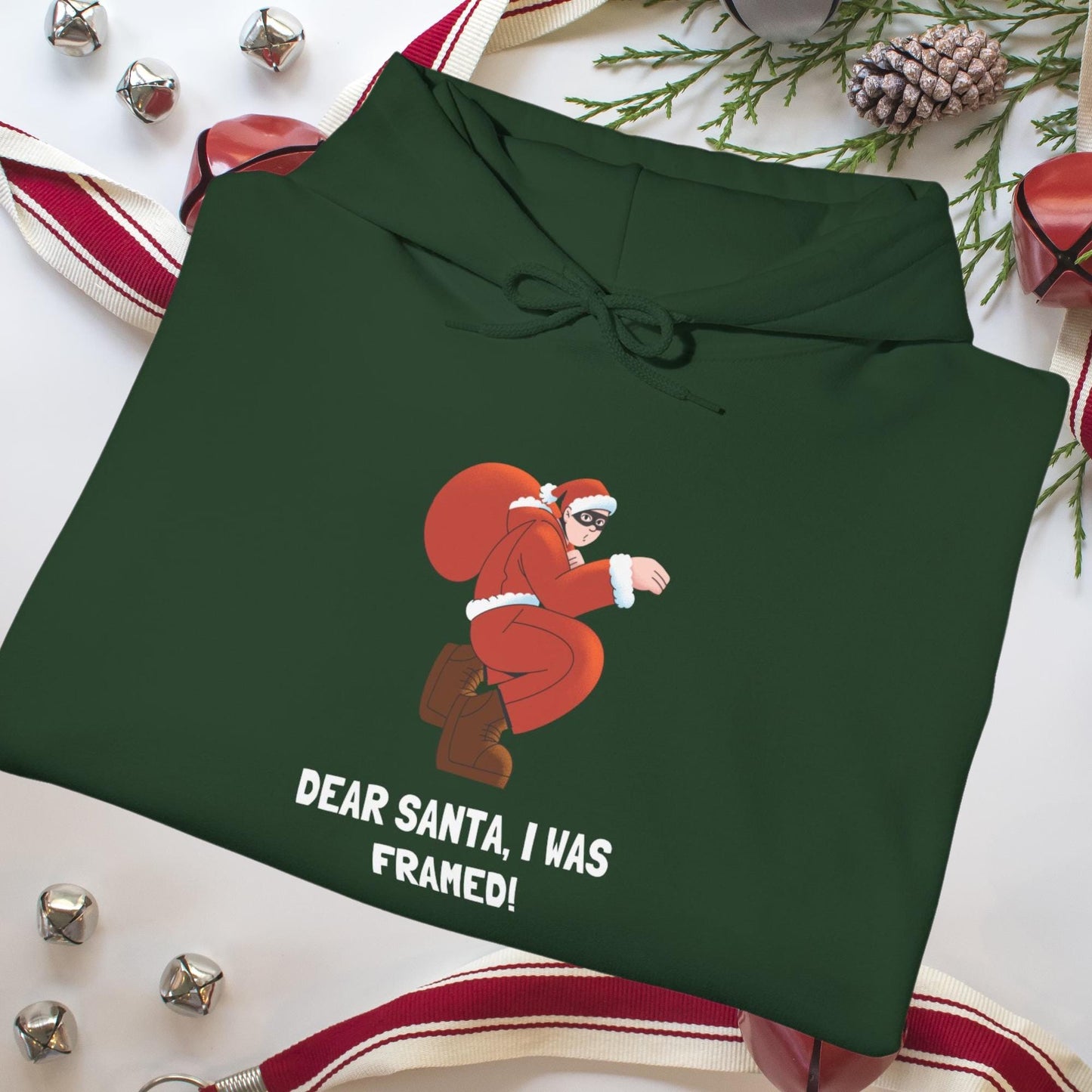 Dear Santa, I Was Framed! Funny Christmas T-Shirt | Perfect Holiday Gift for Santa Lovers