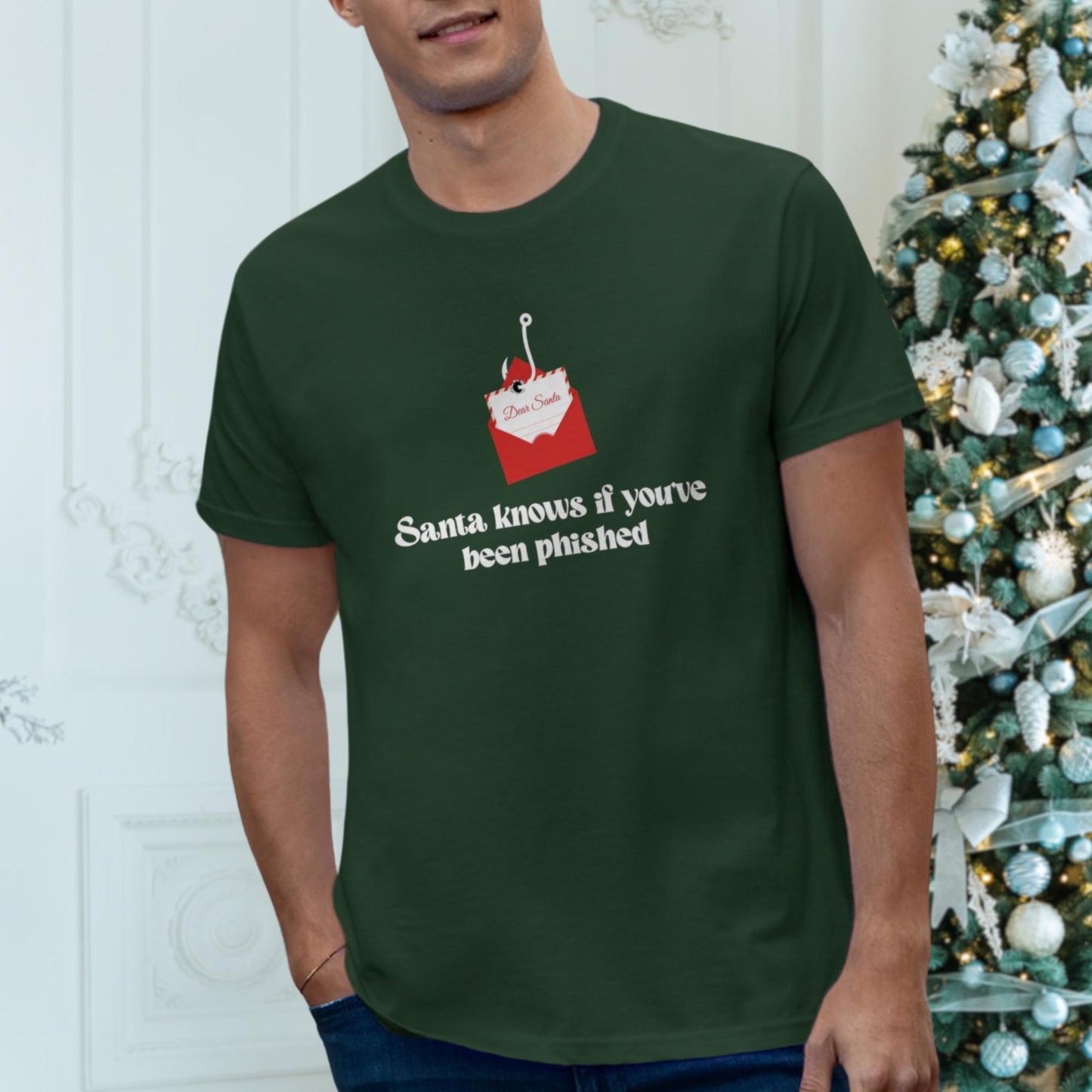 Santa Knows If Youve Been Phished | Funny Christmas T-Shirt