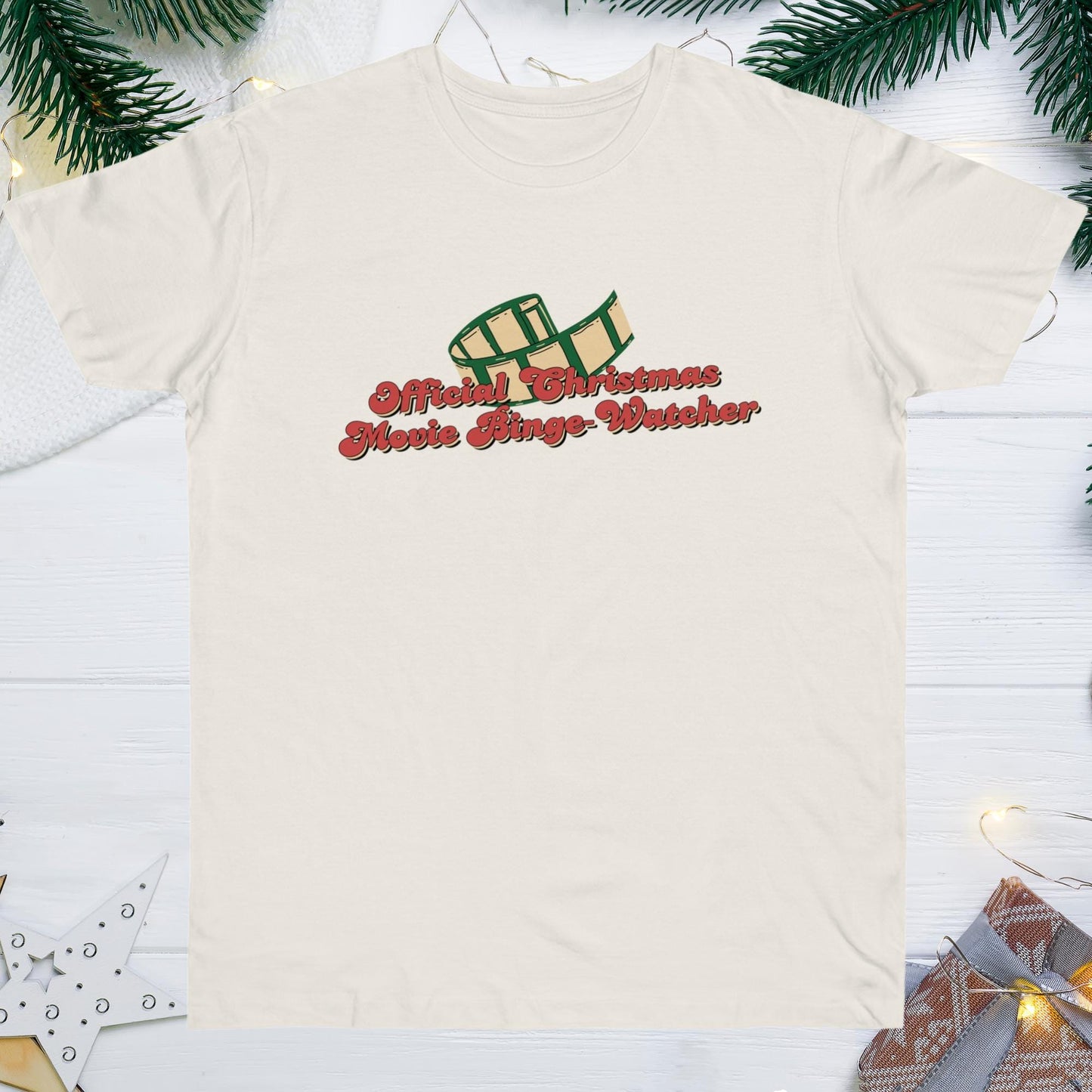 Official Christmas Movie Binge-Watcher Tee | Comfort Colors Aesthetic Holiday Shirt