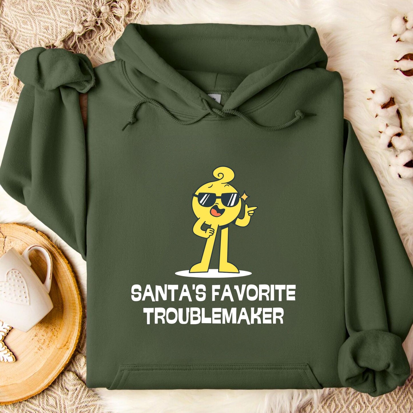 Santa's Favorite Trouble Maker - Festive & Fun Holiday T-Shirt