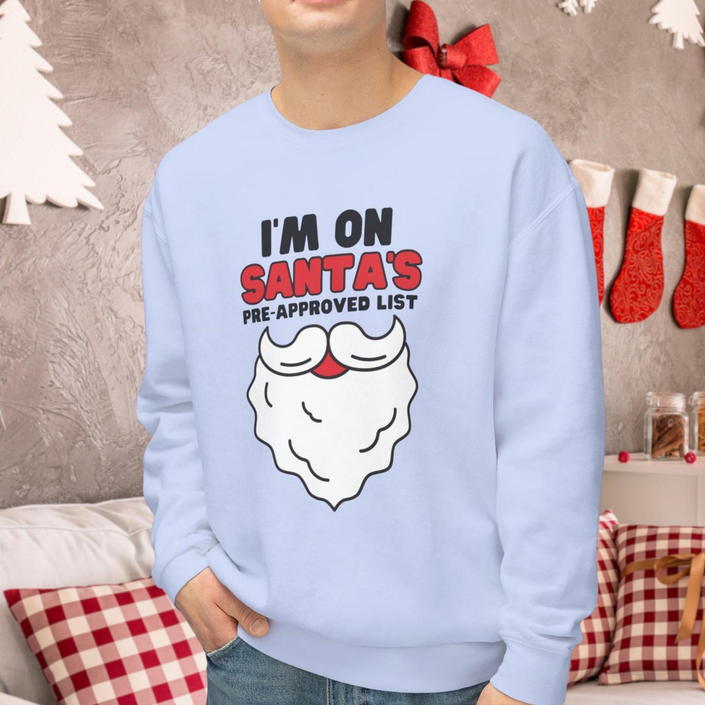 Im on Santas Pre-Approved List: Funny Christmas Tee for Rude X-Mas Spirit