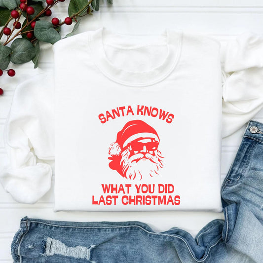 Santa Knows What You Did Last Christmas - The Ultimate Holiday Sweater for Him