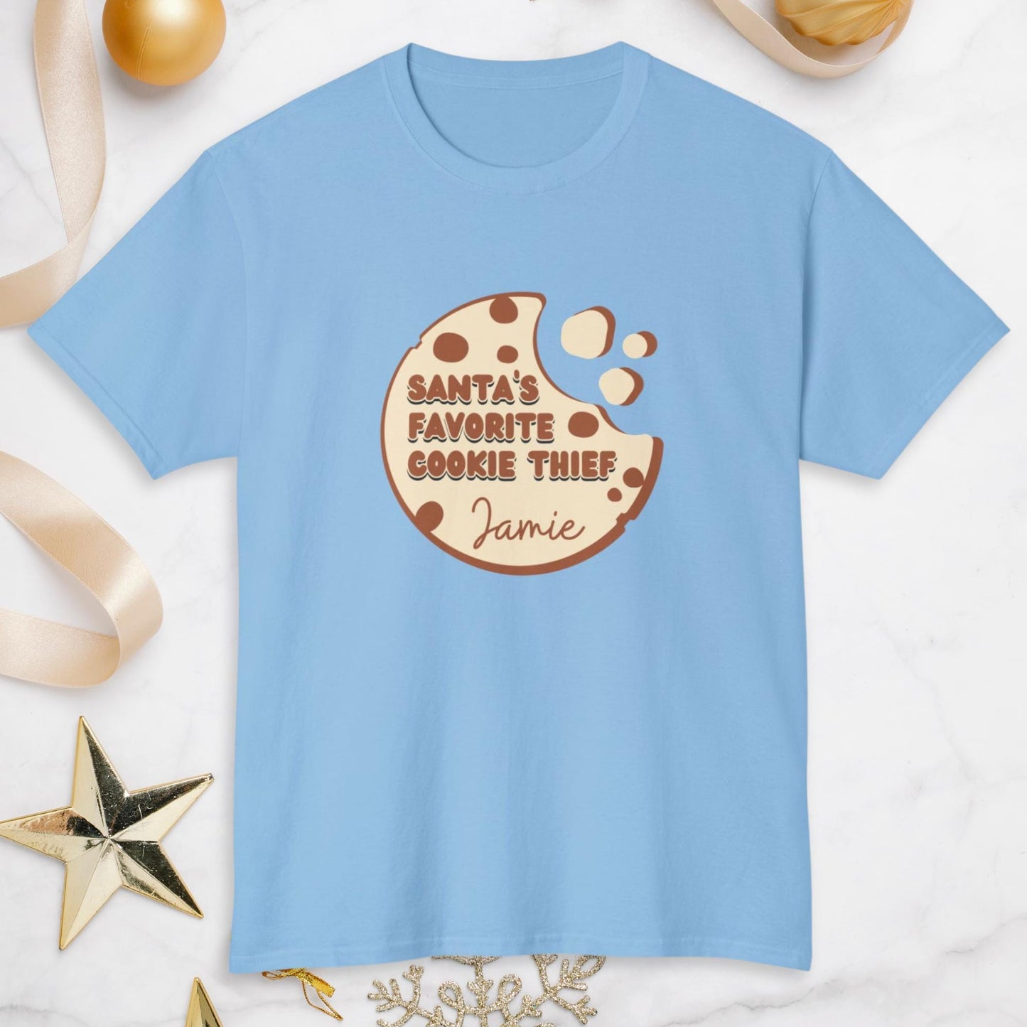 Santas Favorite Cookie Thief: Personalized Christmas Fun Tee