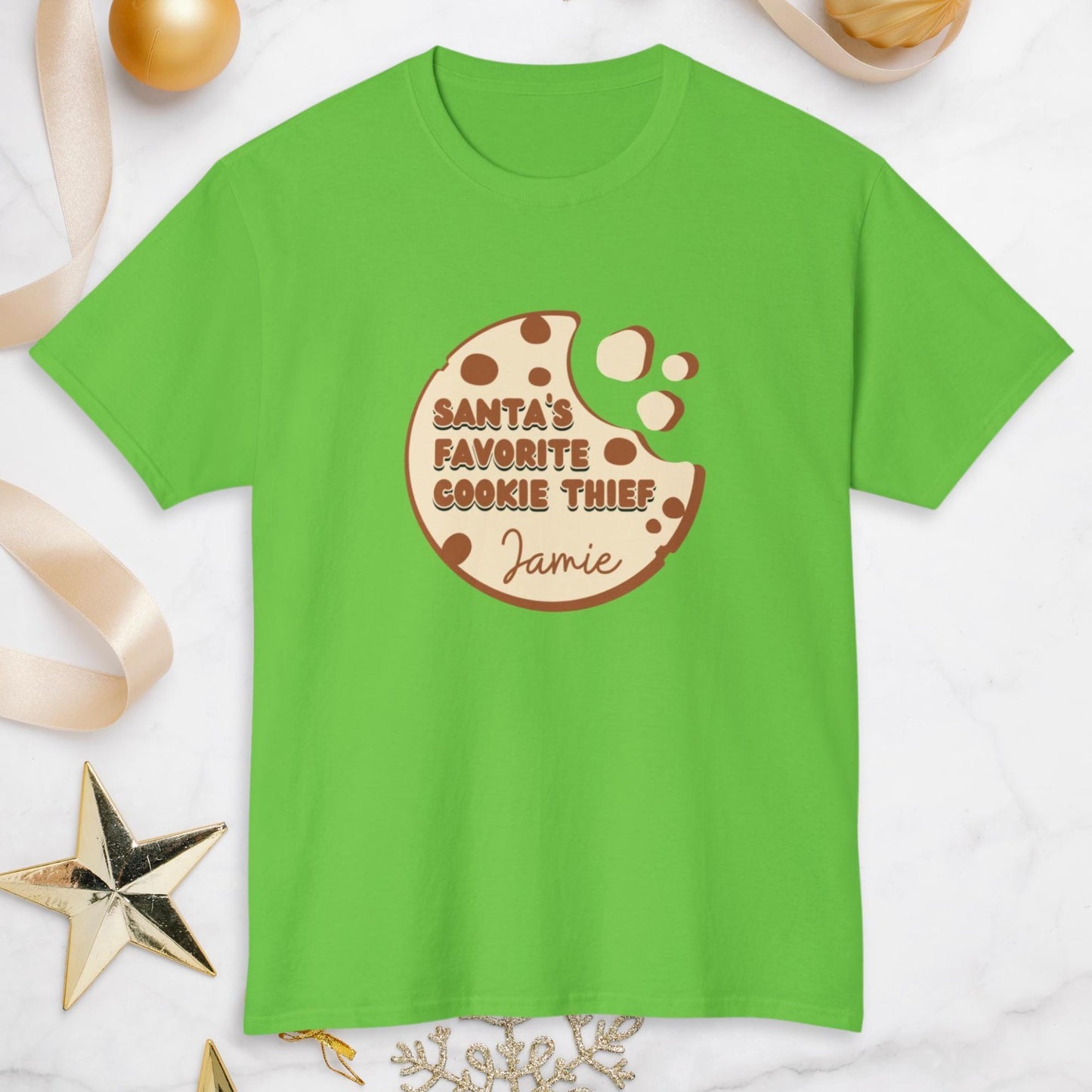 Santas Favorite Cookie Thief: Personalized Christmas Fun Tee