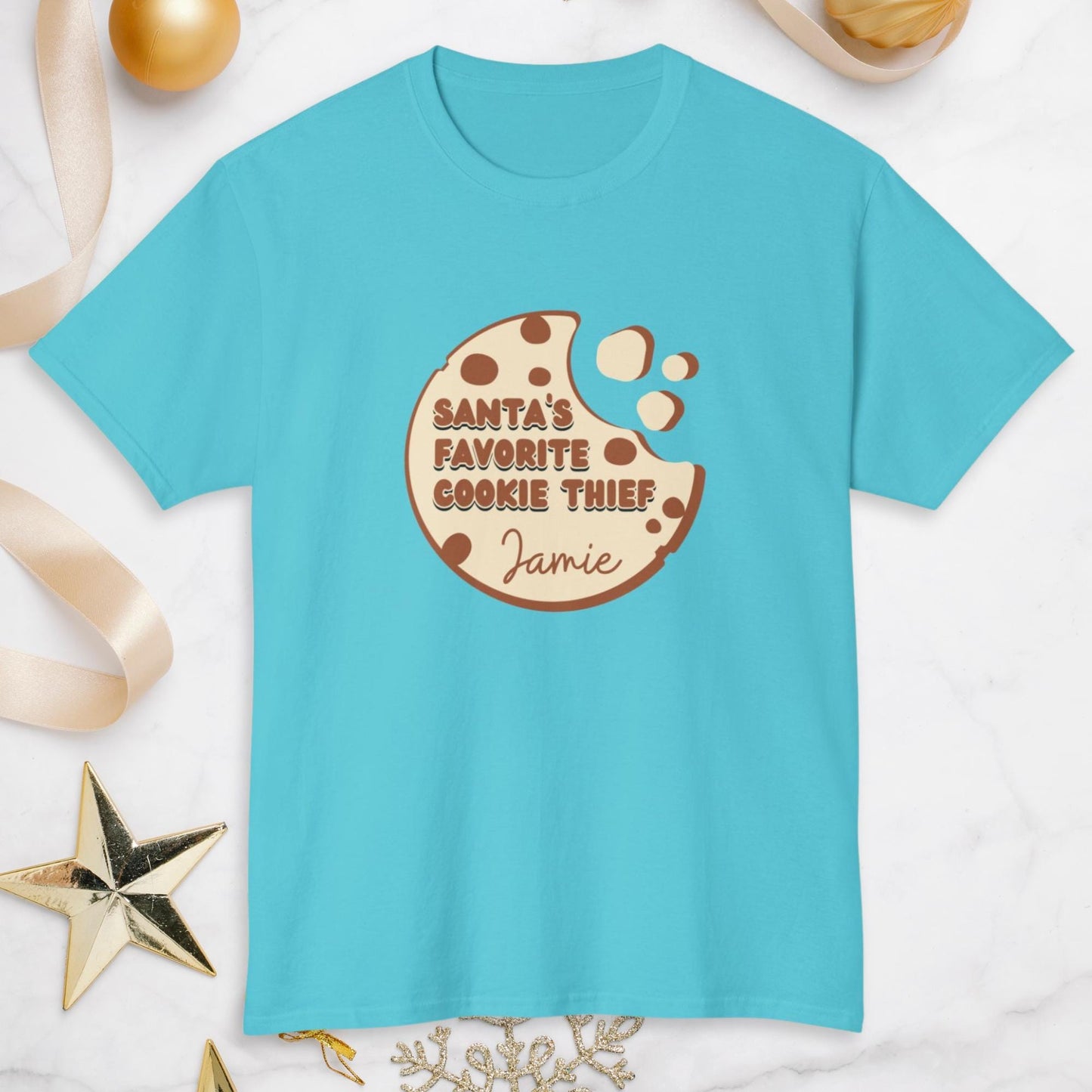 Santas Favorite Cookie Thief: Personalized Christmas Fun Tee