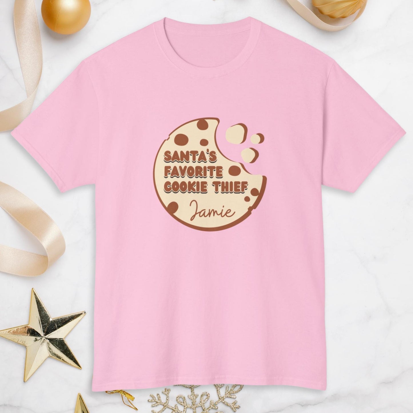 Santas Favorite Cookie Thief: Personalized Christmas Fun Tee