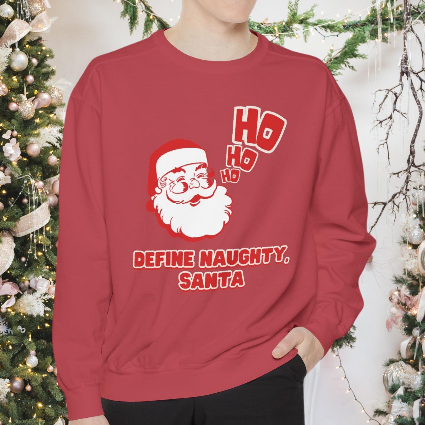 Define Naughty, Santa | Playful Holiday Shirt