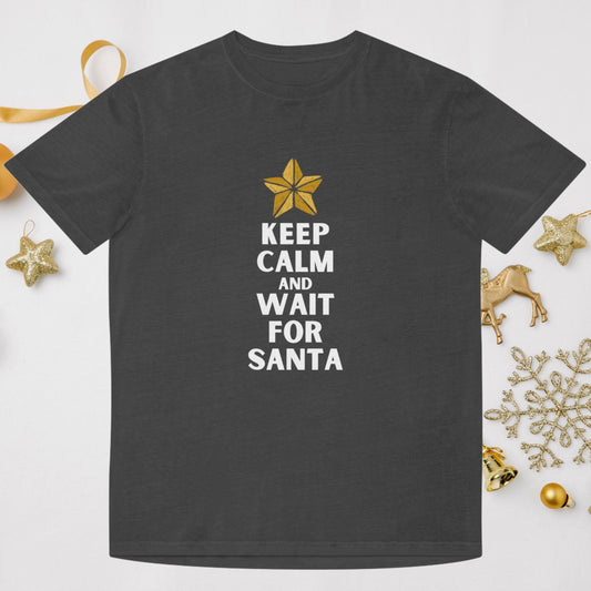 Festive "Keep Calm and Wait for Santa" Kids' Bodysuit