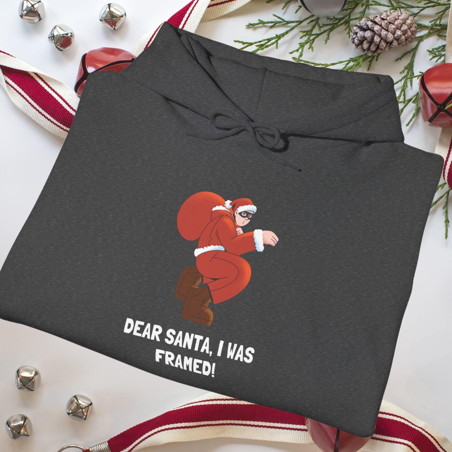 Dear Santa, I Was Framed! Funny Christmas T-Shirt | Perfect Holiday Gift for Santa Lovers