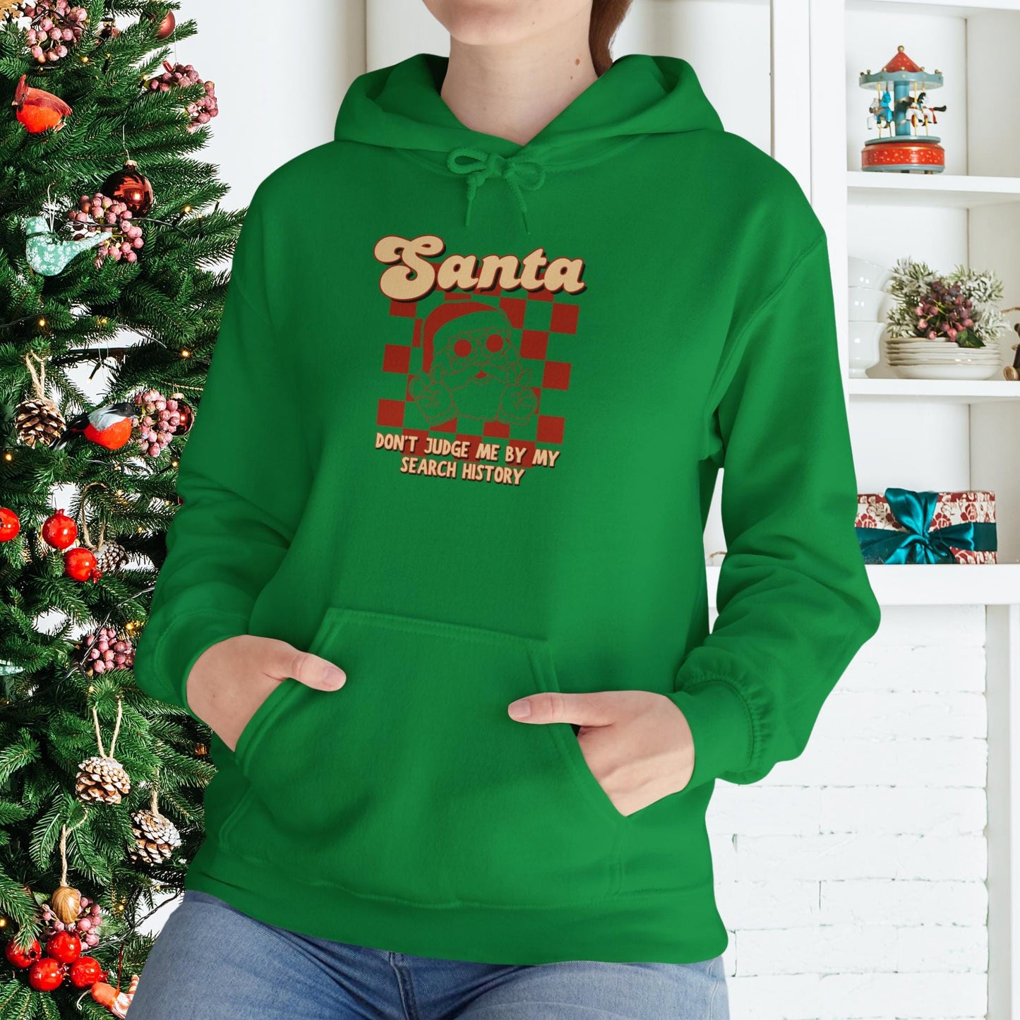 Santa, Dont Judge Me by My Search History Funny Christmas T-Shirt