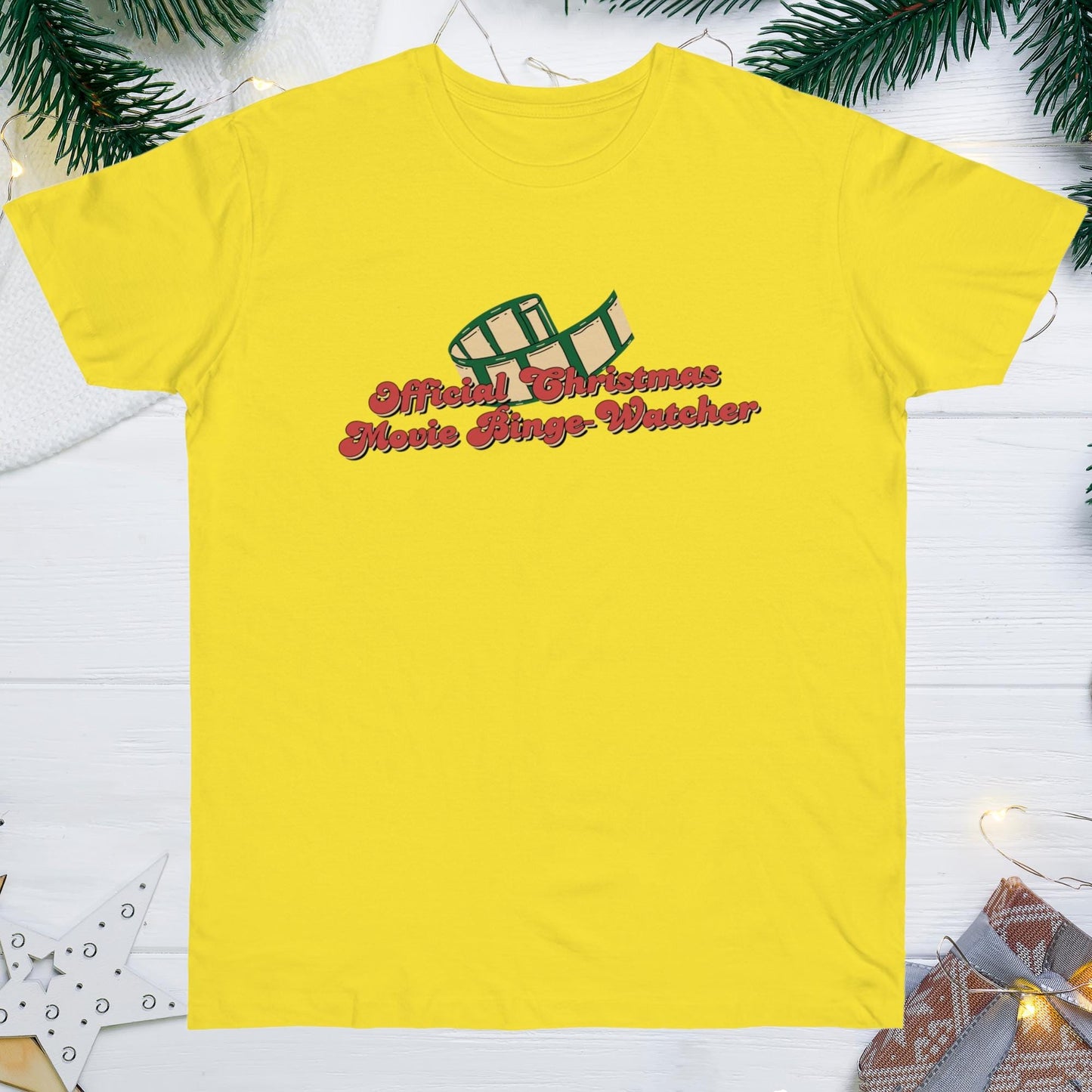 Official Christmas Movie Binge-Watcher Tee | Comfort Colors Aesthetic Holiday Shirt