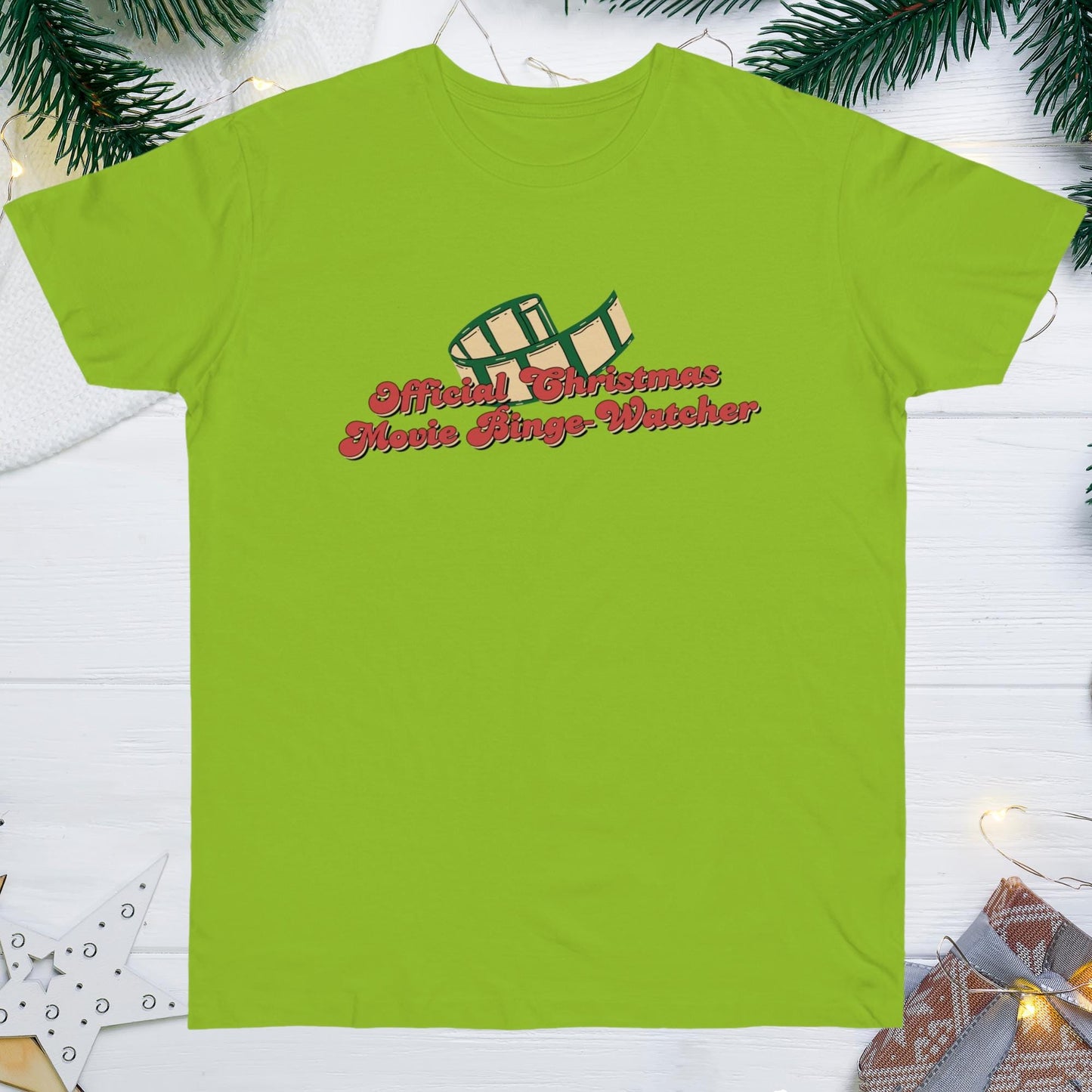 Official Christmas Movie Binge-Watcher Tee | Comfort Colors Aesthetic Holiday Shirt