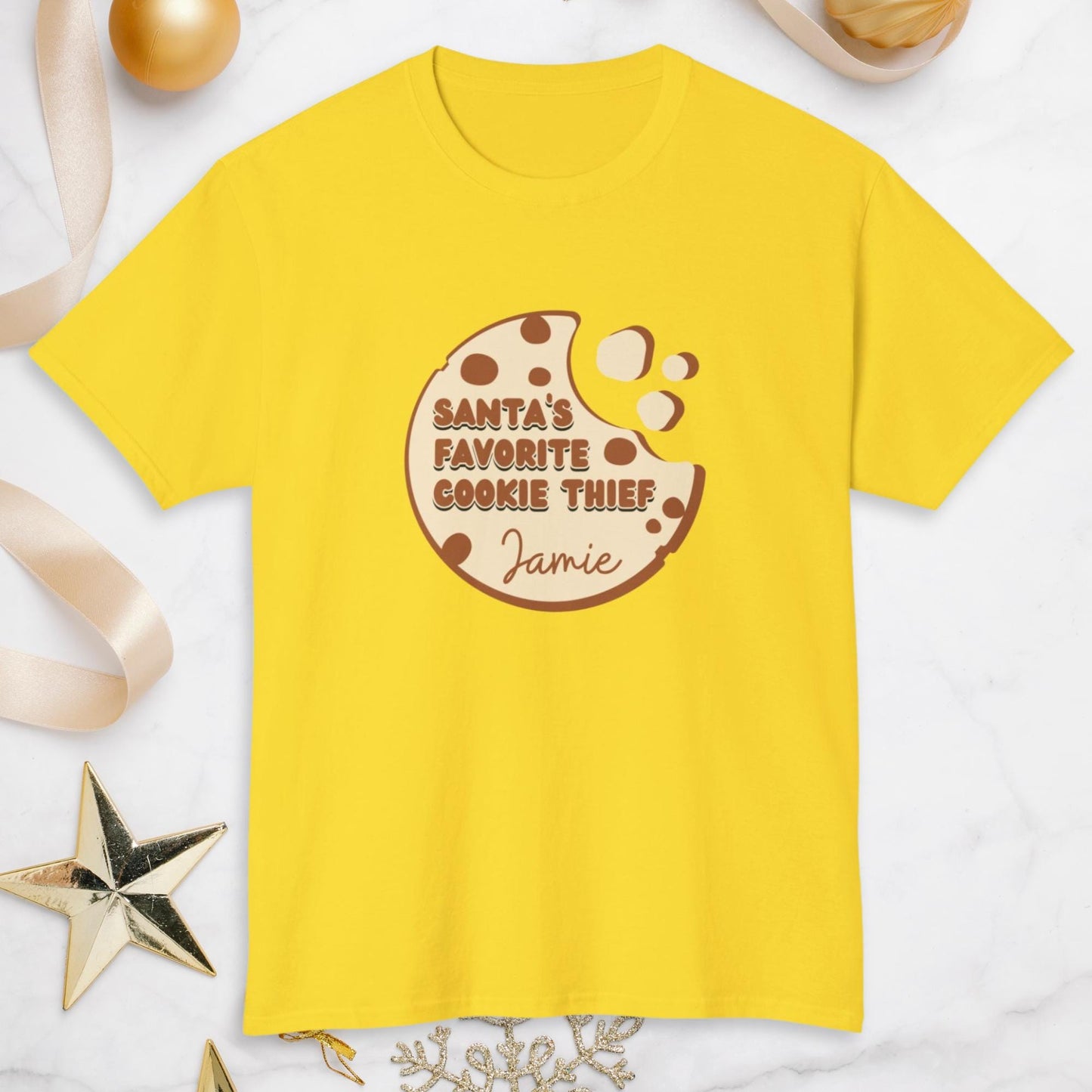 Santas Favorite Cookie Thief: Personalized Christmas Fun Tee