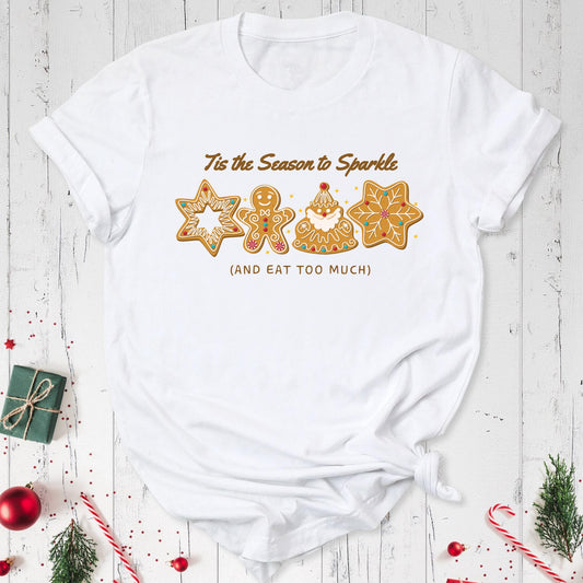 Tis the Season to Sparkle (and Eat Too Much) Christmas Sweatshirt