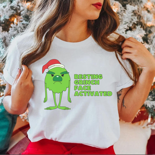 Resting Grinch Face Activated: The Ultimate Funny Christmas T-Shirt