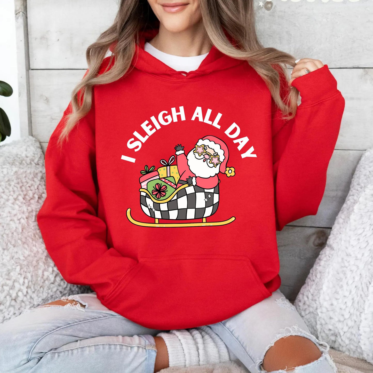 I Sleigh All Day | Funny Xmas Family Tee