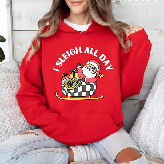 I Sleigh All Day | Funny Xmas Family Tee